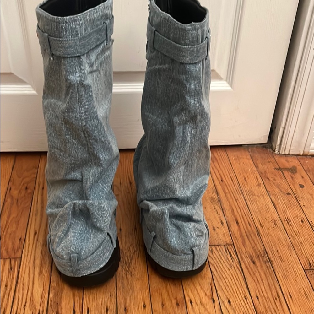 Stylish Denim Women's Boots